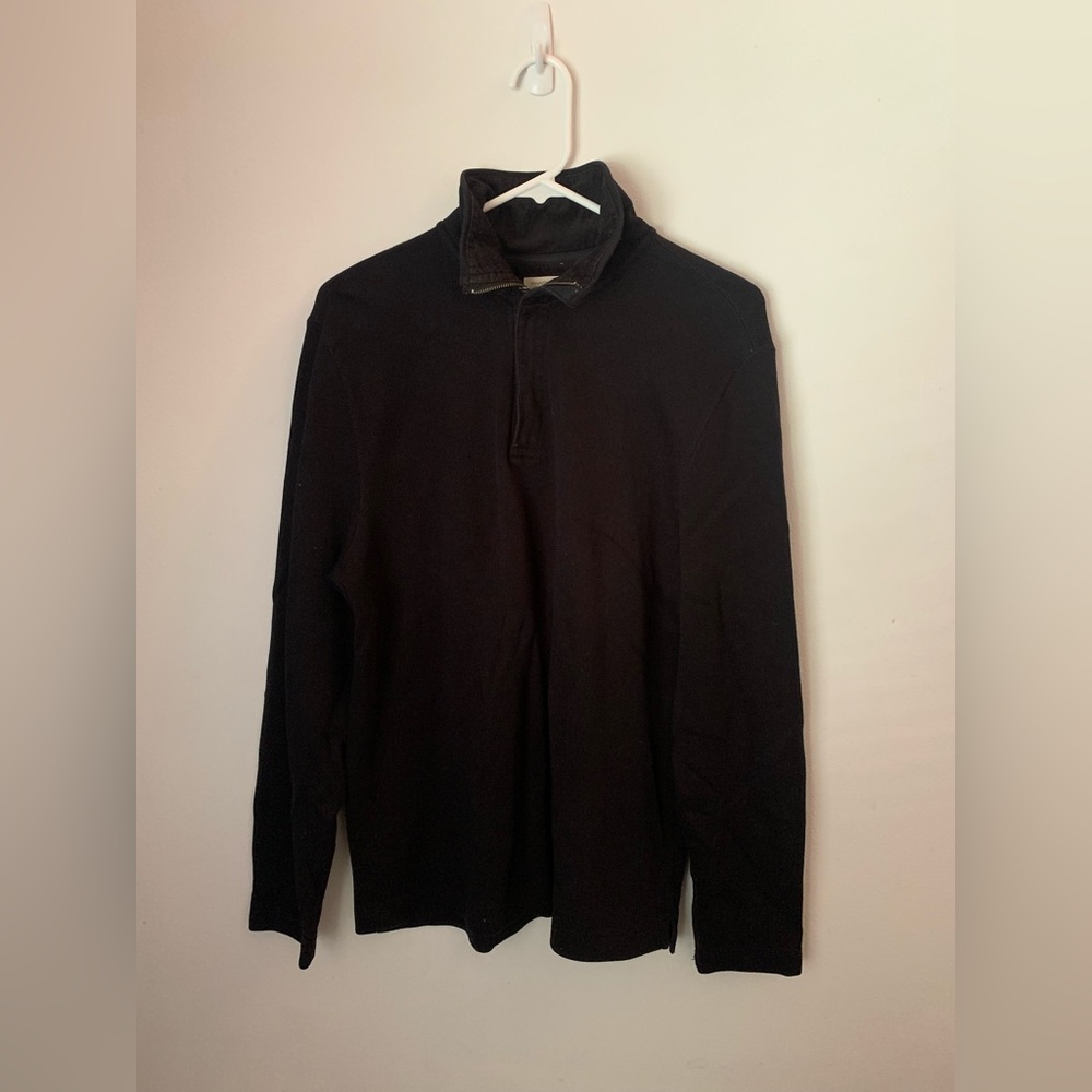Banana Republic Black Quarter-Zip Sweatshirt
